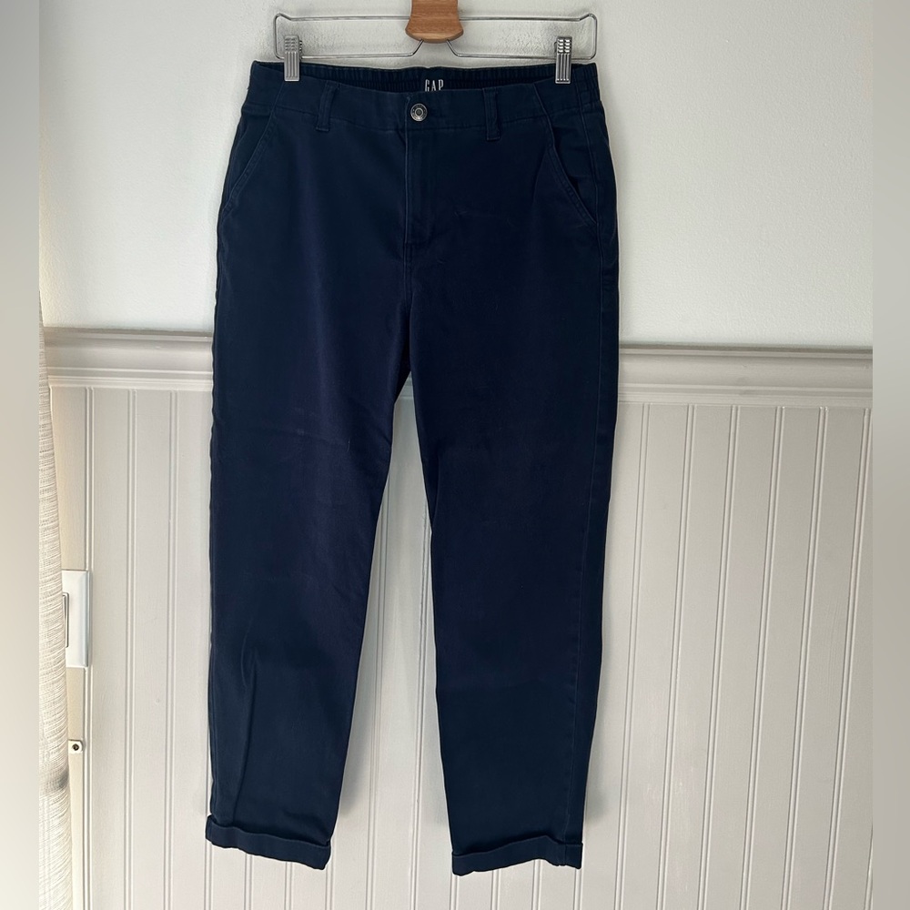 GAP Women's 10 Stretchy Casual Navy Blue Chinos Pull On Pants